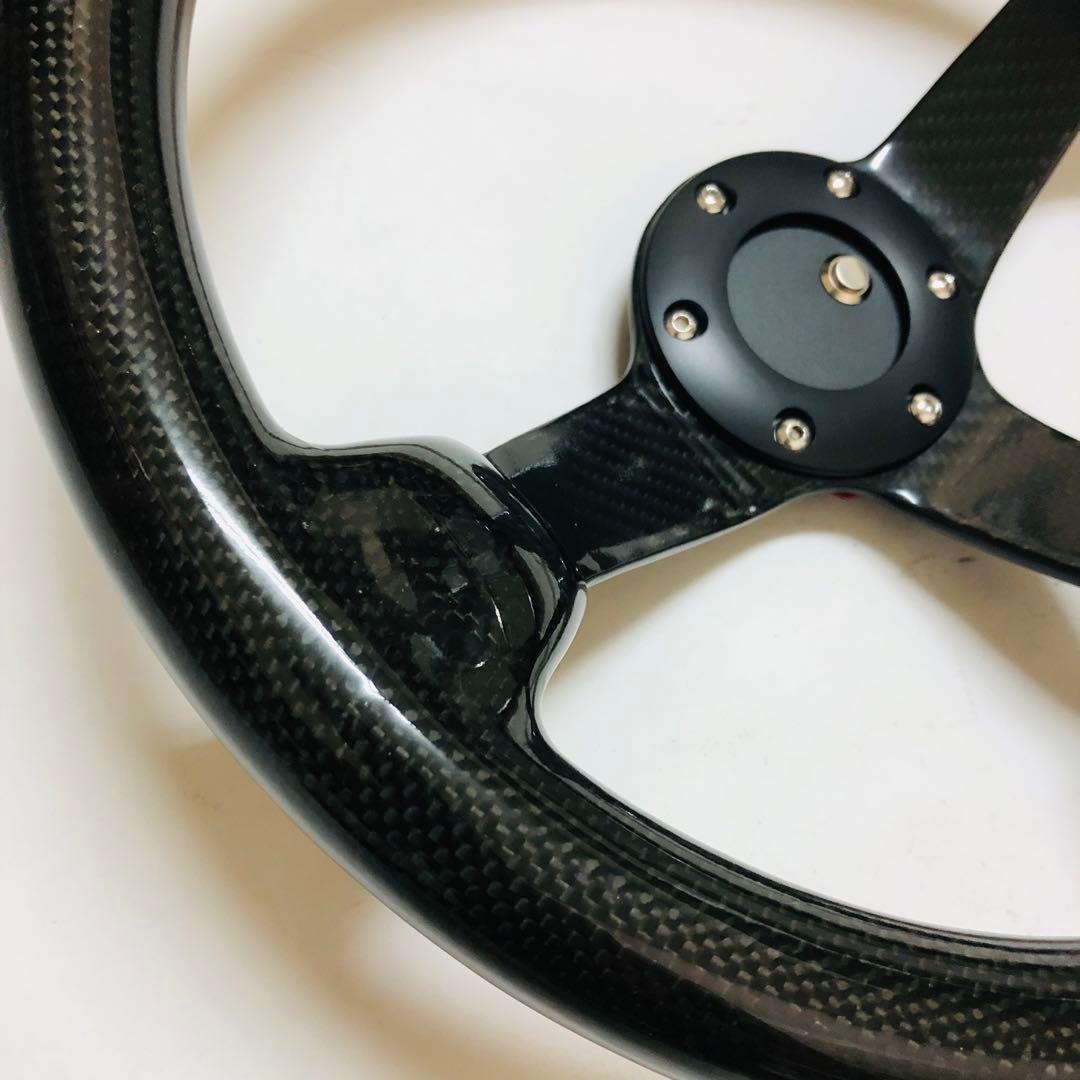 ドライカーボン3スポーク ステアリングホイールMOMOピッチ