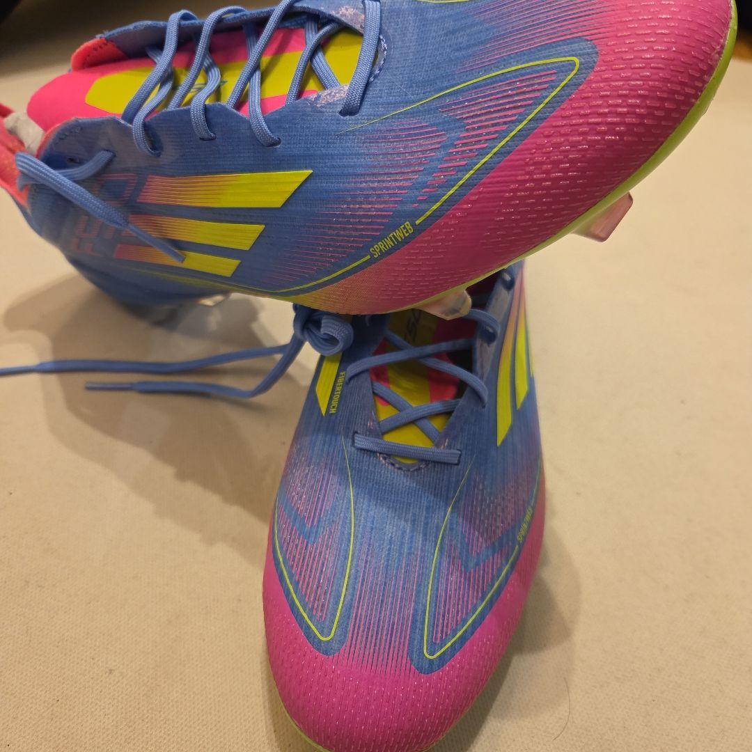 【値下げ】adidas F50 サッカーシューズ 青/ピンク/黄