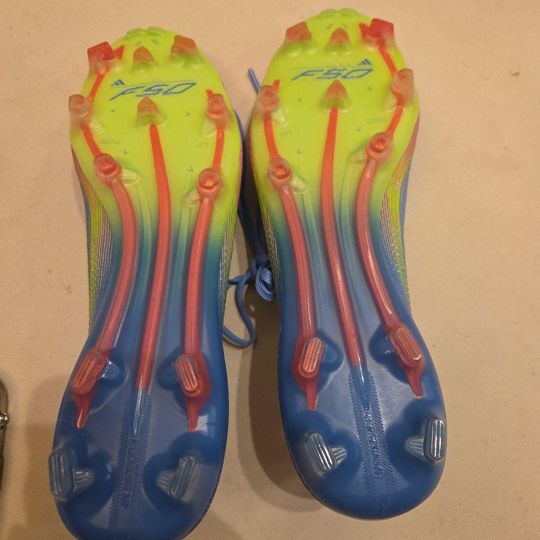 【値下げ】adidas F50 サッカーシューズ 青/ピンク/黄
