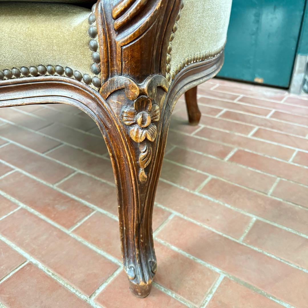 【アンティーク】ソファ イギリス フランス サロンチェア 椅子 ビィンテージ