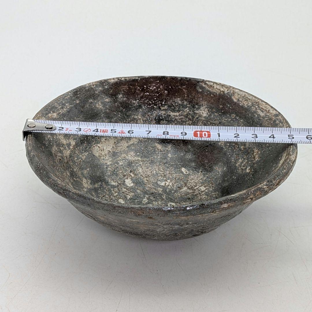 竹子窯 西川清翠 備前楽茶盌 共箱 抹茶碗 抹茶茶碗 茶道具 茶器 食器 平茶碗