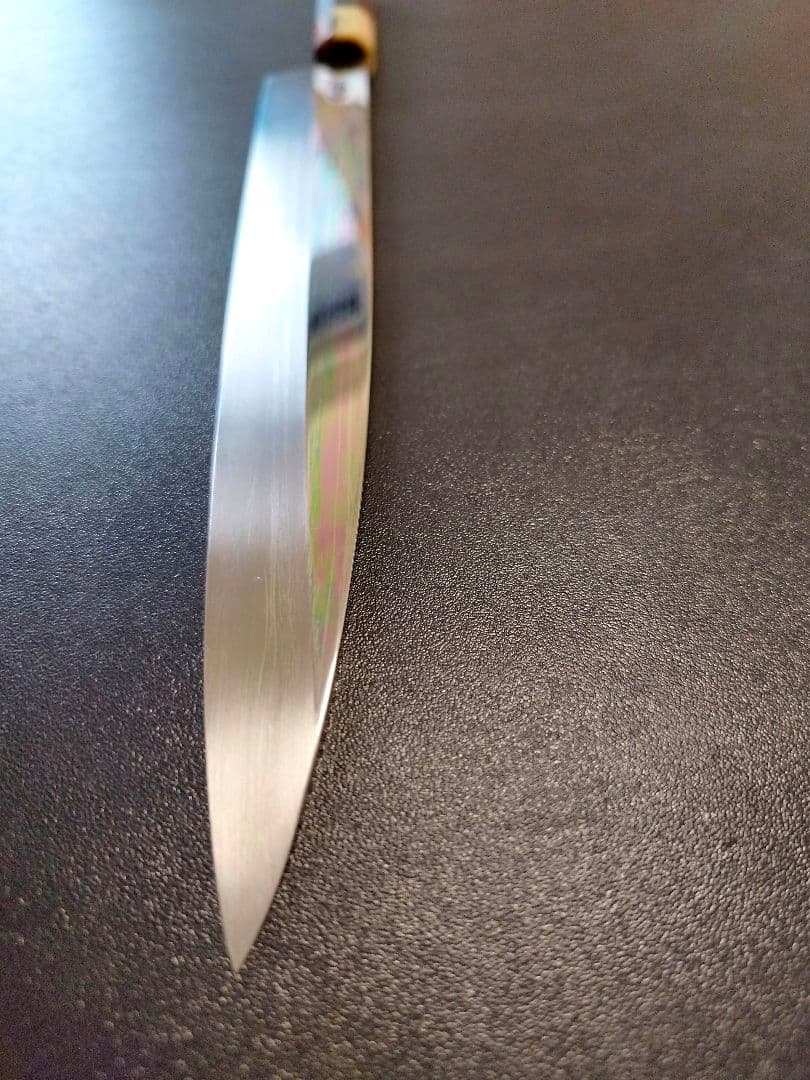 柳刃包丁　青本焼　尺　黒檀柄　未使用　本焼