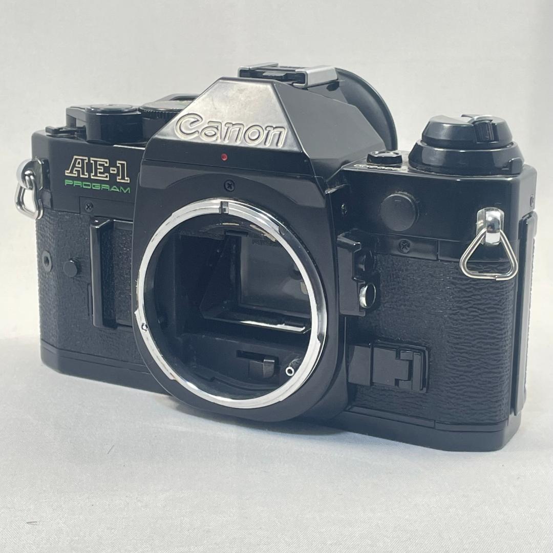 整備済 Canon AE-1 Program 黒 鳴き無 完動品 純正ストラップ