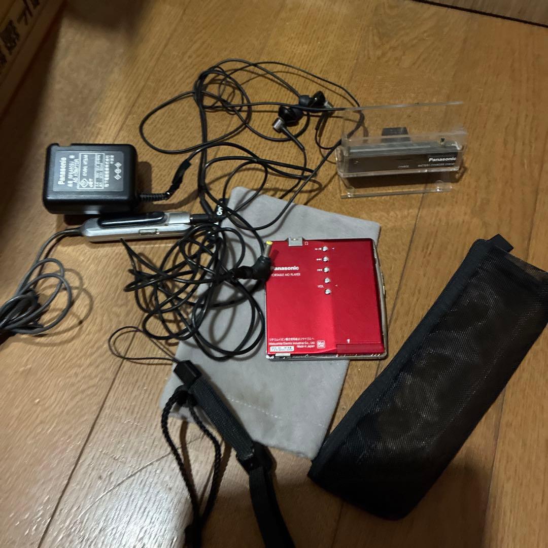 Panasonic MDプレーヤー SJ-MJ99 レッド　赤