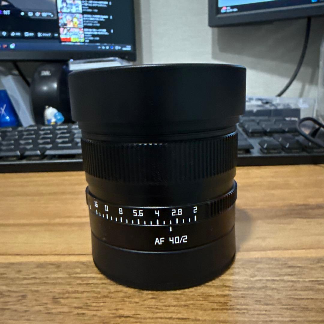 TTartisan AF 40mm F2角型レンズフード、フィルター3枚付き