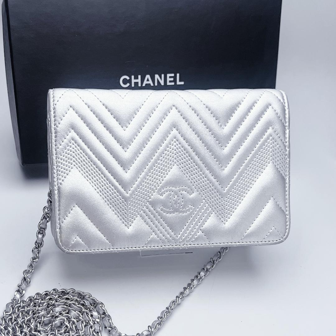 シャネル マトラッセ チェーンウォレット バッグ 正規保証2746