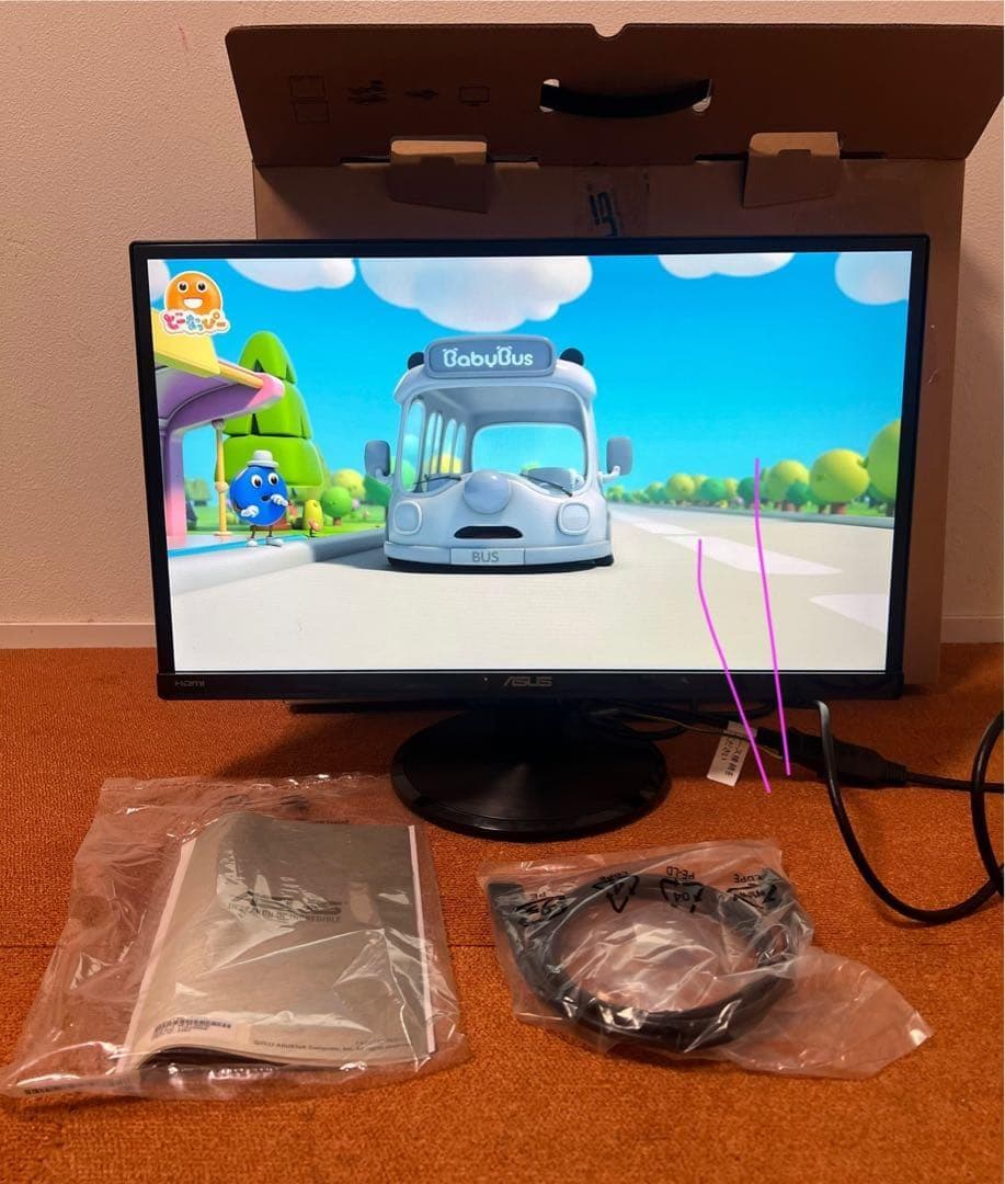 未使用近い ASUS スピーカー内蔵モニター 2022年製 FHD 1080p