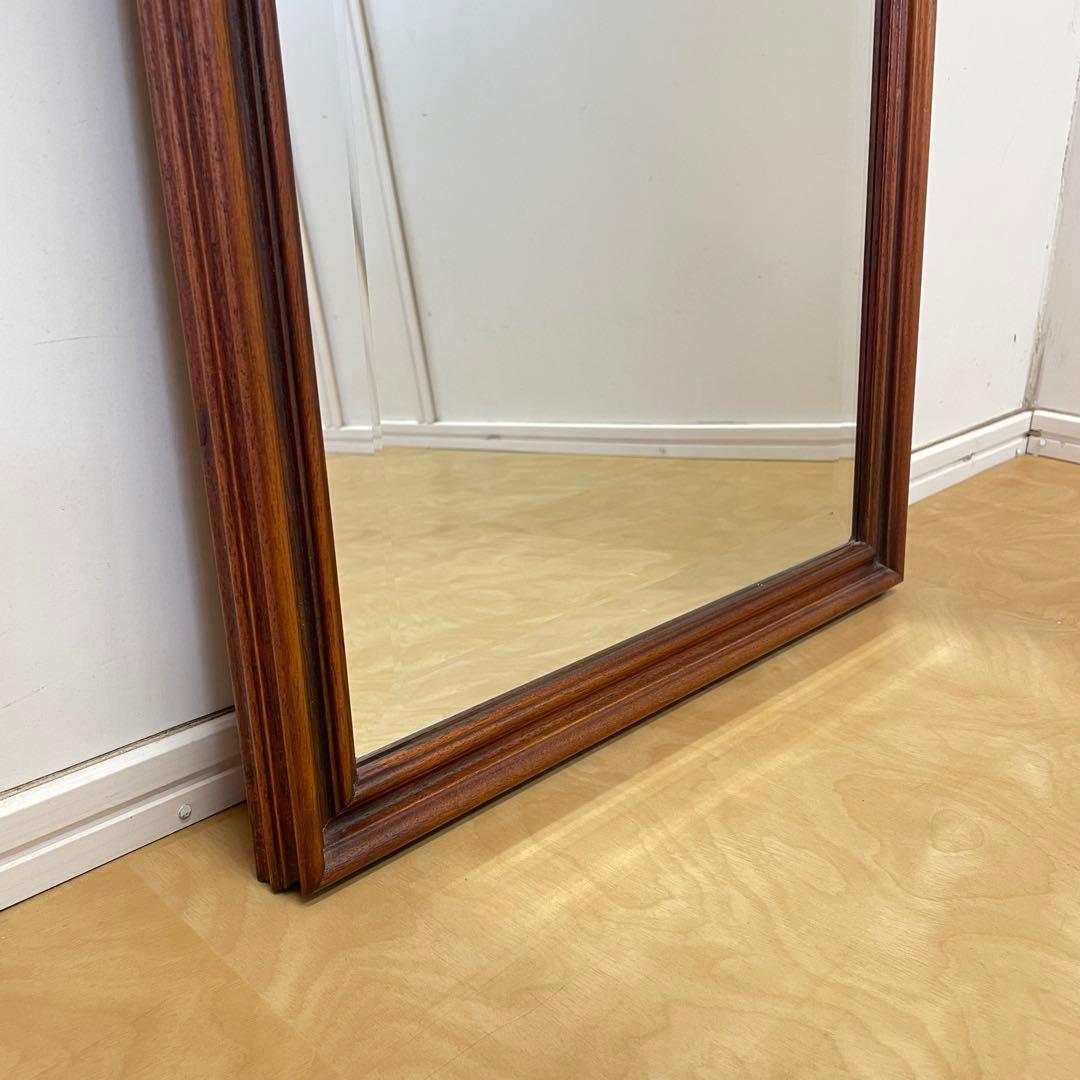 イタリア アンティーク調 ウォールミラー 木枠ミラー 鏡 壁掛け 立て掛け