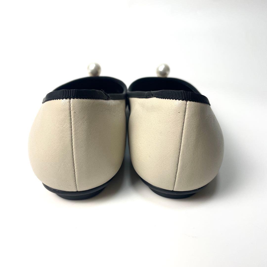 【極美品】ピッピシック 25SS 別注パール フラットシューズ 38 ベージュ