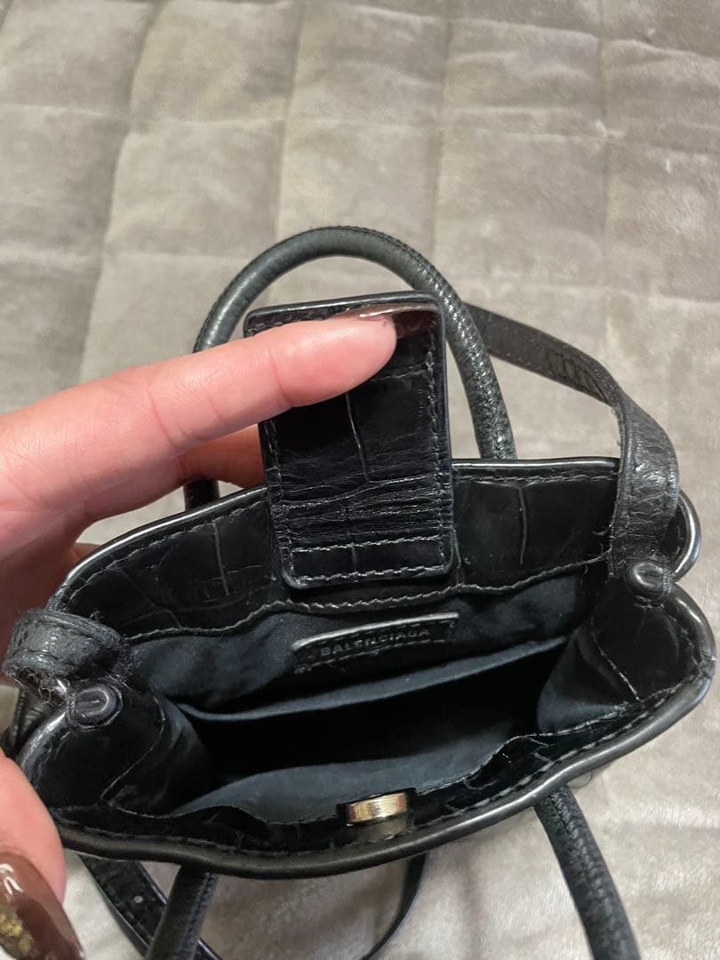 BALENCIAGA クロコ柄ショルダーバッグ‼︎使用感あり(>_<)