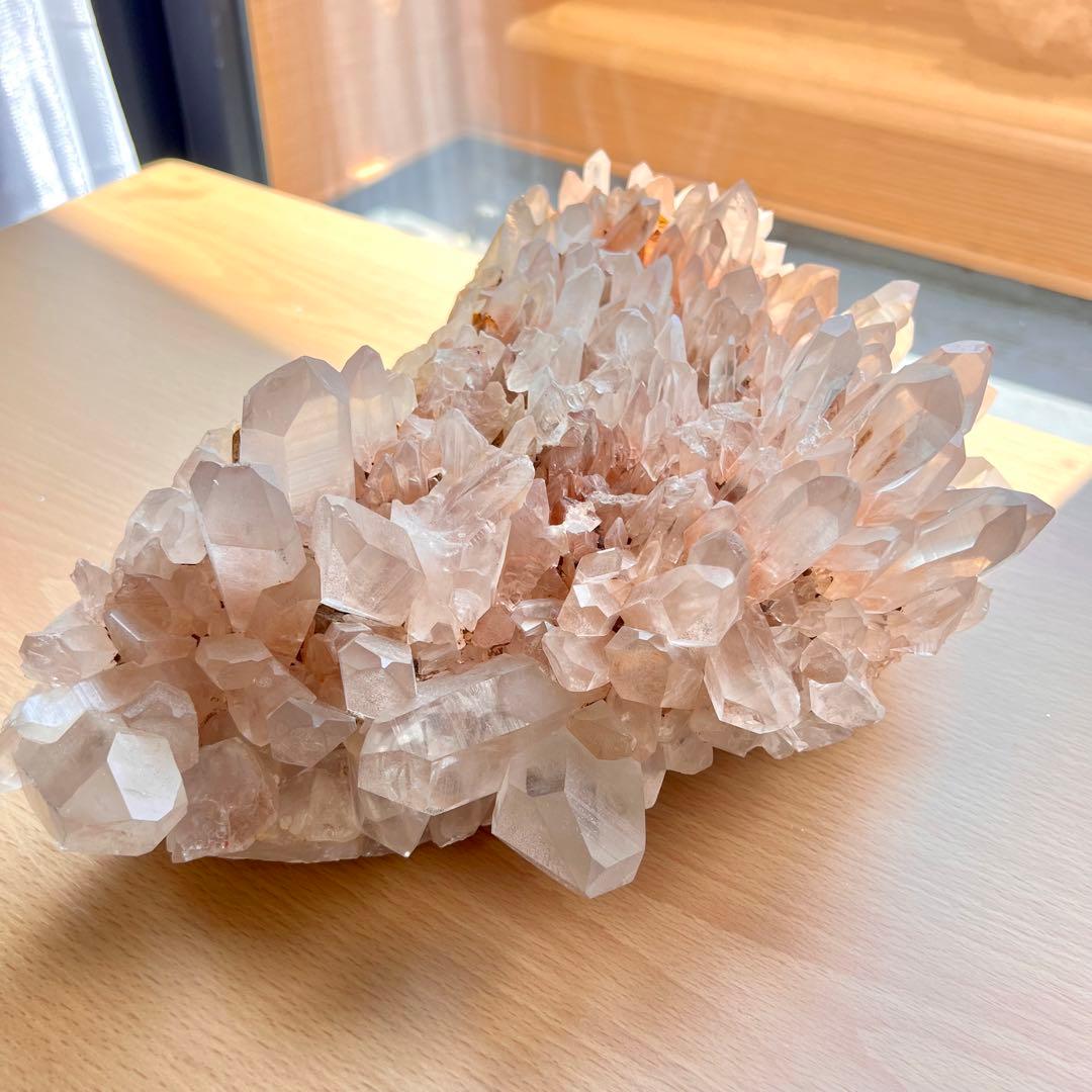 極上　ヒマラヤ　マニカラン　特大ピンククォーツクラスター　2