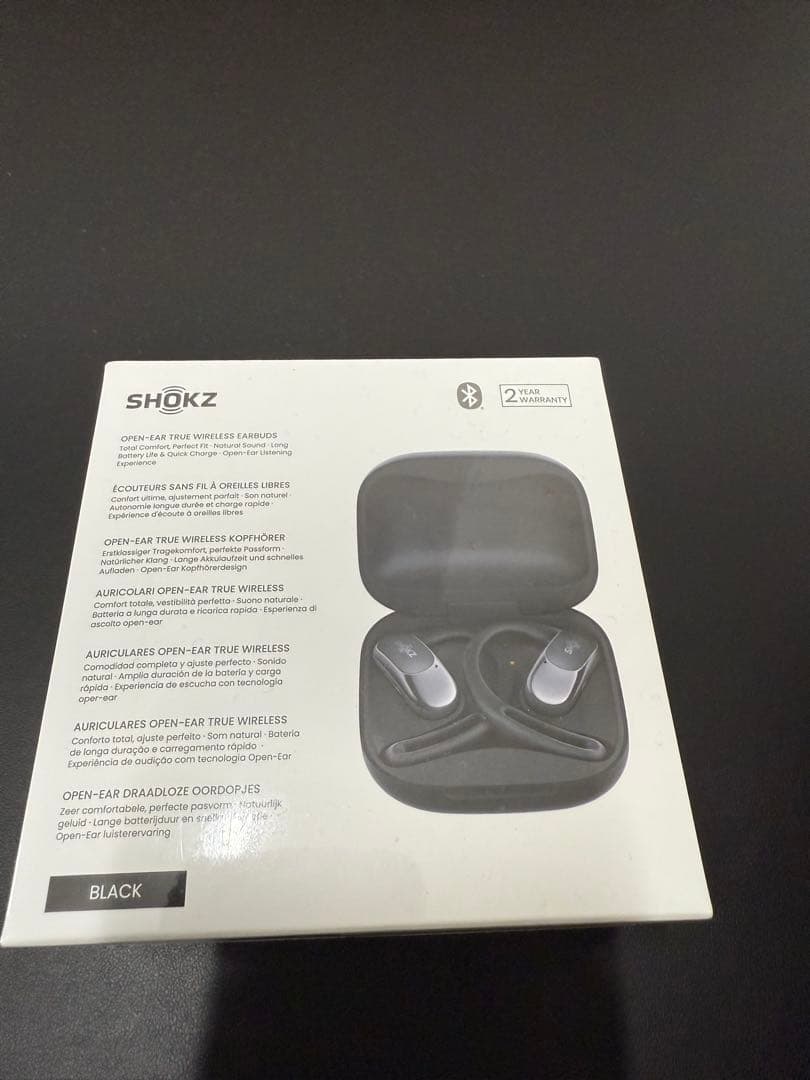 SHOKZ OPENFIT AIR ワイヤレスイヤホン ブラック