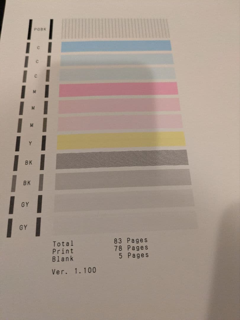 Canon PIXUS TS8130 印刷枚数 90枚 No.100
