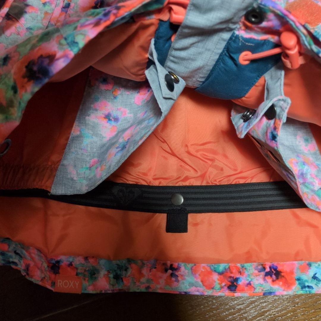 【美品】ROXY　スノボウェア　上下セット　総柄　小花柄　キャメルブラウン　Ｓ