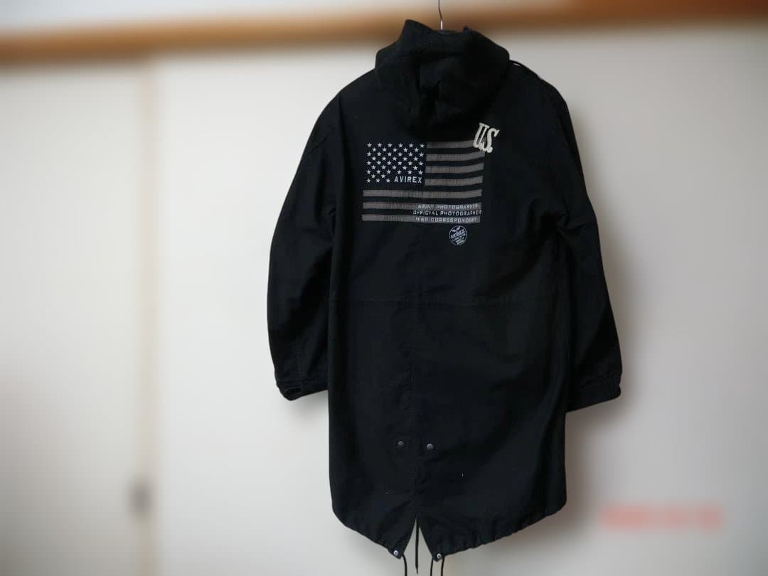 本日２３時まで専用です超レアAVIREX ブラックヘビーウエイト モッズコート