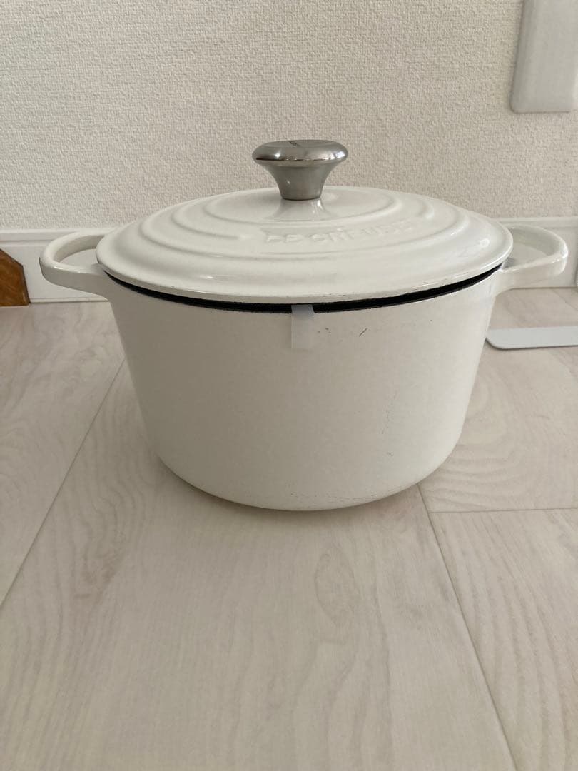 Le Creuset 両手鍋 5.2L ホワイト　深型