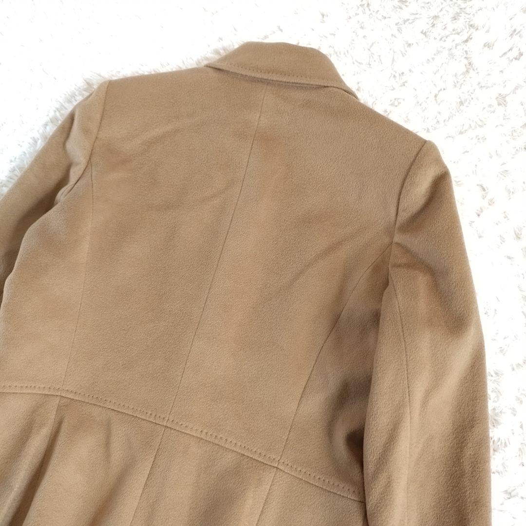 i176　レリアン【9】カシミヤ100%コート/茶系/日本製