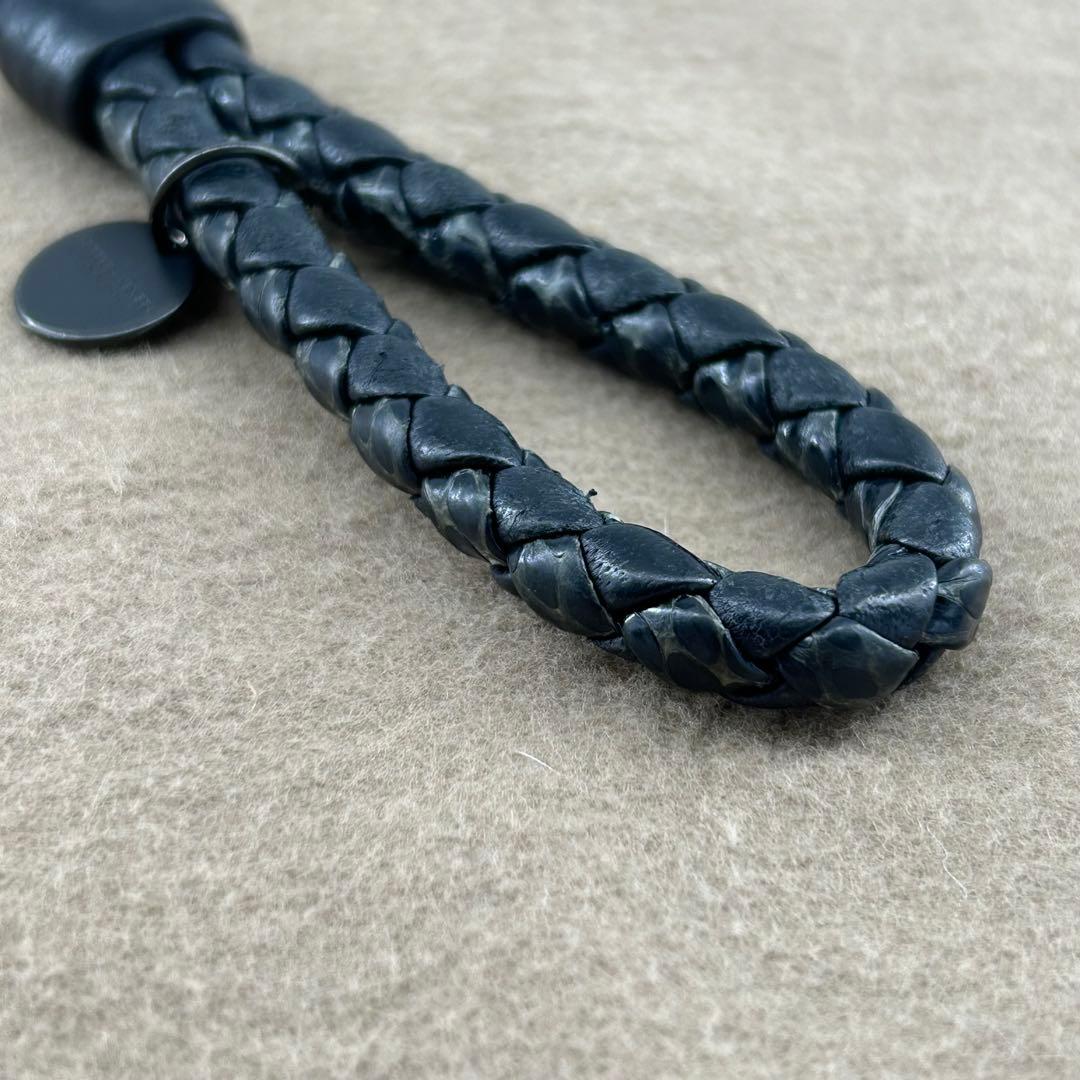 ✨希少✨ボッテガヴェネタ　キーリング　イントレチャート　パイソン　ブラック