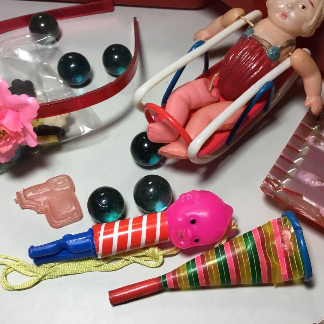 ヴィンテージ◆駄菓子屋セット①◆セルロイド人形 アンティーク 昭和レトロ