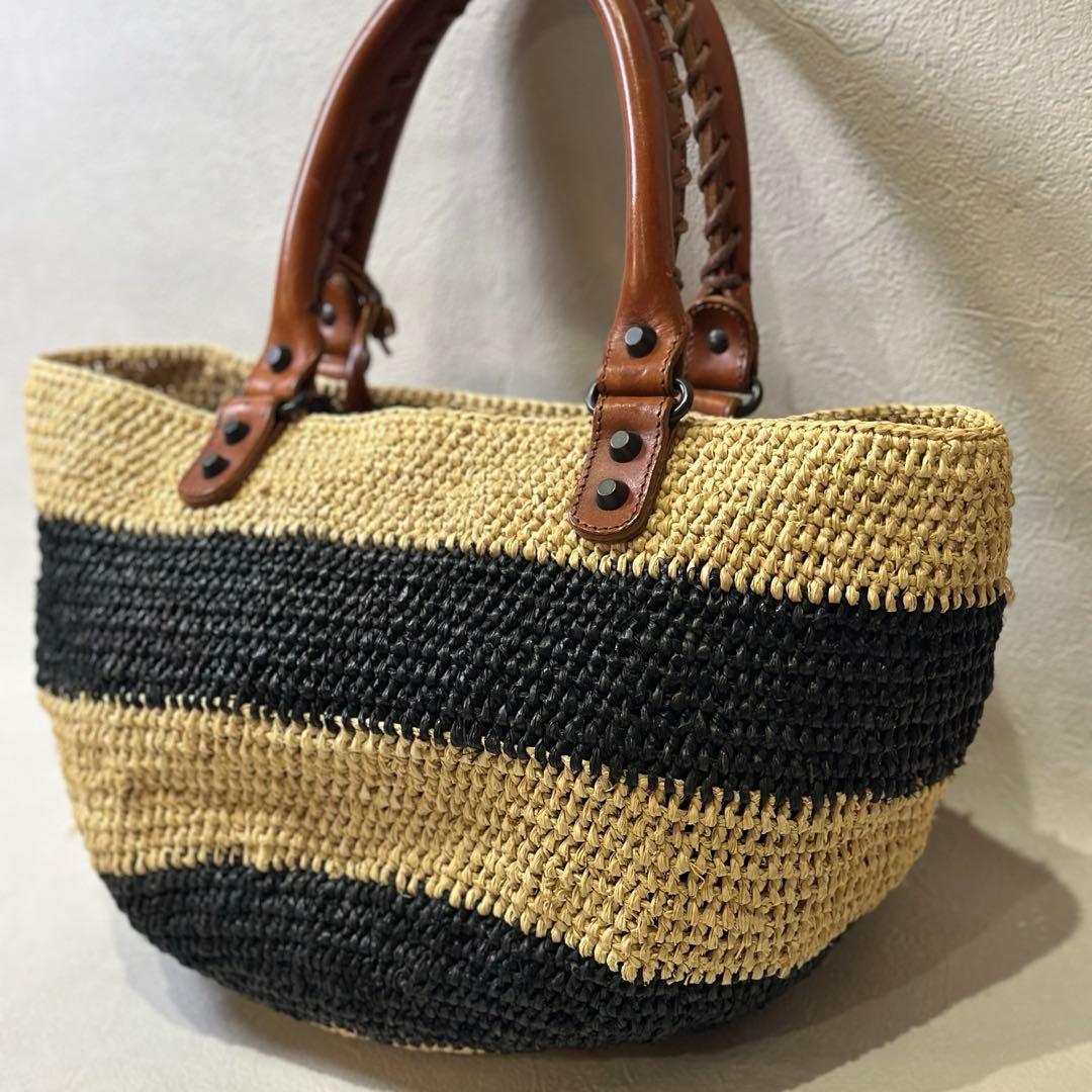 BALENCIAGA Le Cagole raffia bag cityシティ