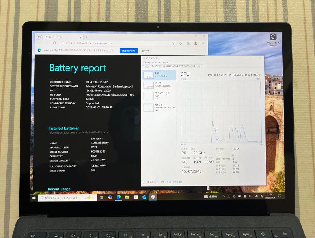 Windowsタブレット本体 Microsoft Surface Laptop3 i7 1065G7 16G