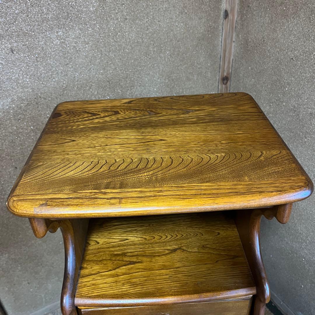 カリモク karimoku 昭和レトロ 木製サイドテーブル 電話台