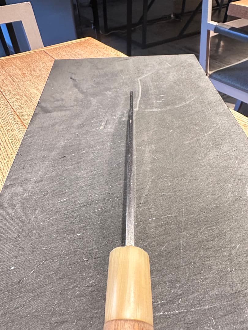 日本製 薄刃包丁 青鋼 木製ハンドル