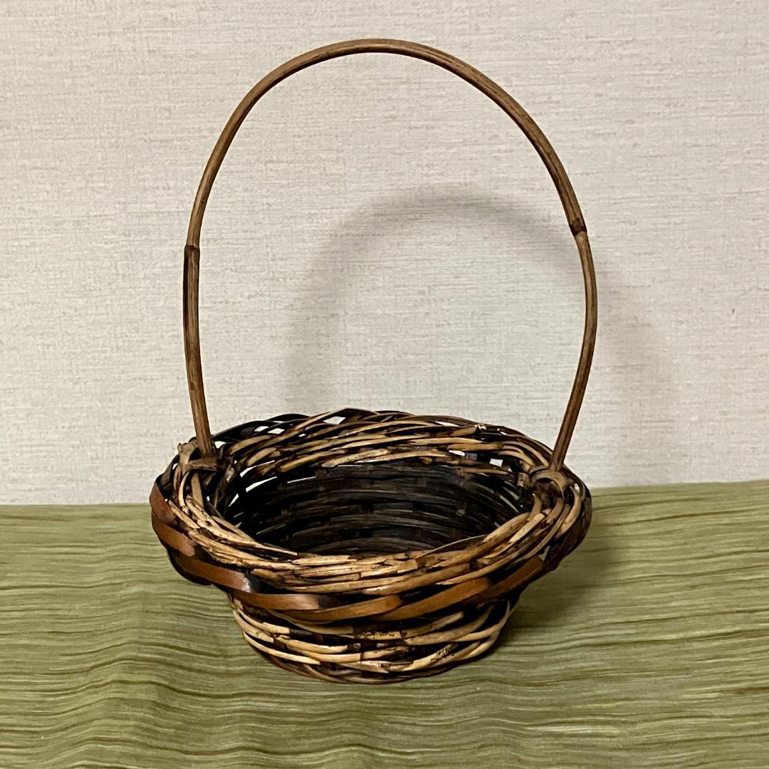 花籠 竹籠 華道 花器 生け花 レトロ 工芸品 茶道 竹細工 花道 和風