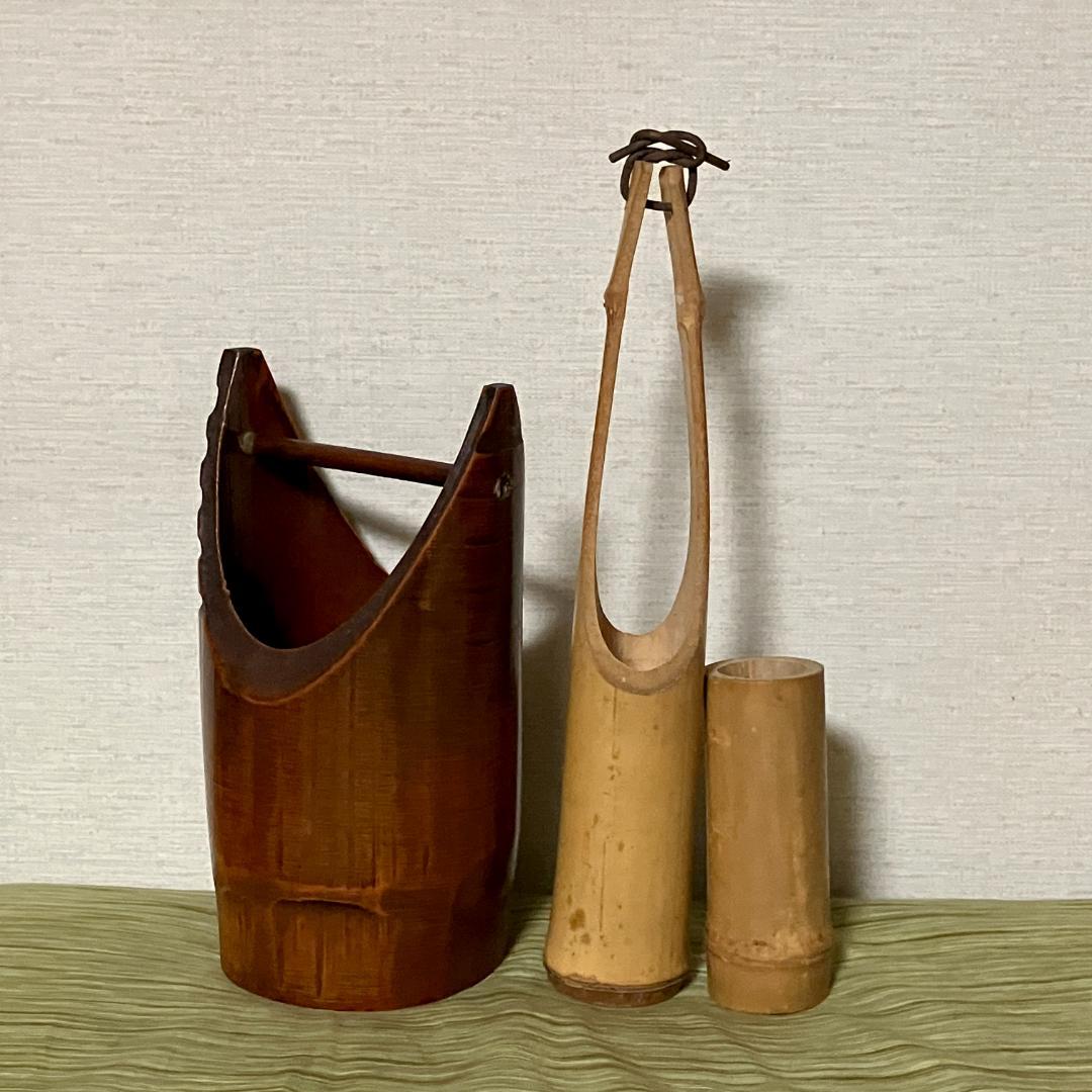 花籠 竹籠 華道 花器 生け花 レトロ 工芸品 茶道 竹細工 花道 和風