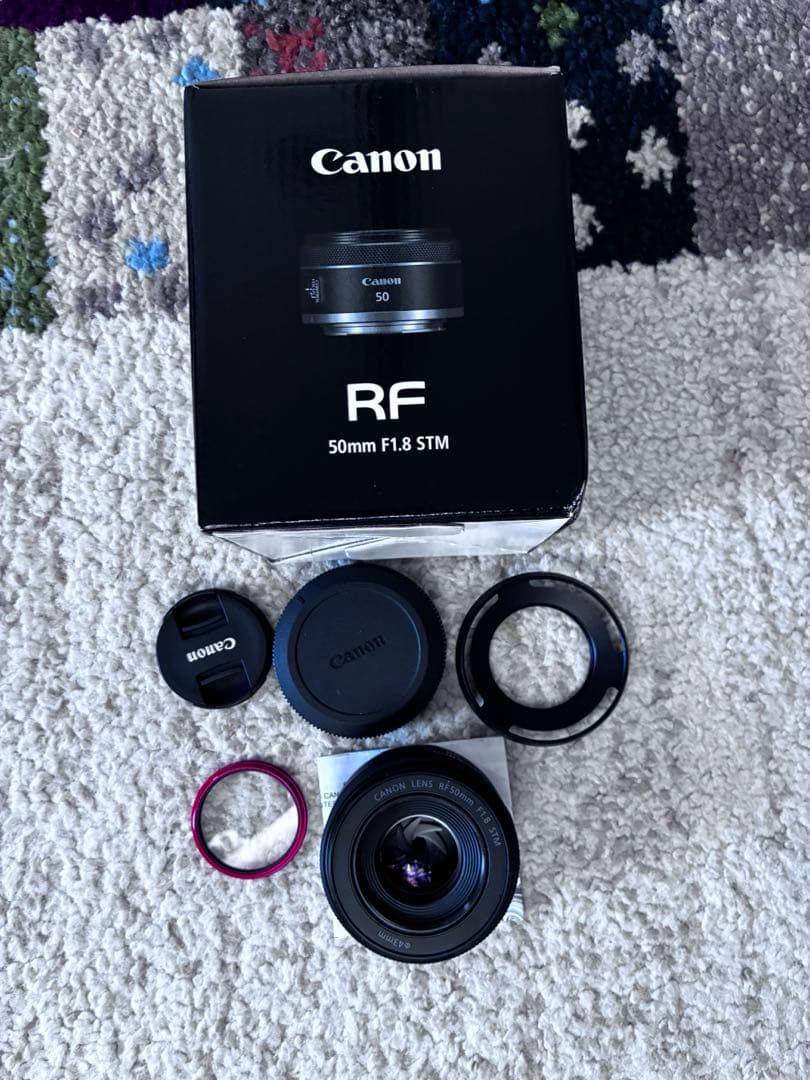 Canon RF 50mm F1.8 STM 「元箱・フード・フィルター２枚付」