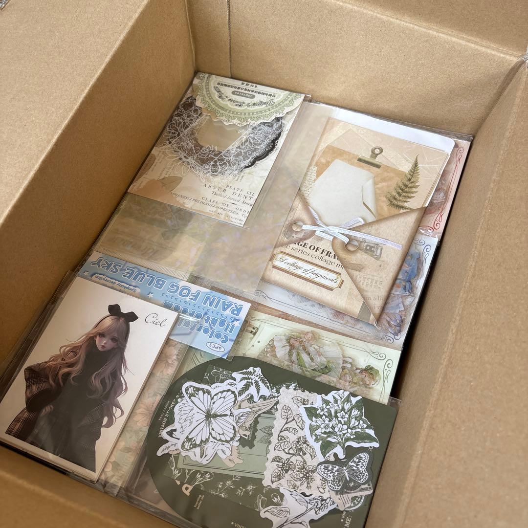 3 断捨離　セット　コラージュ　まとめ　素材　日記　紙もの　おすそ分け