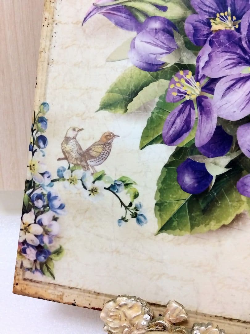 フランス Tourrettes−sur−Loup スミレ村 陶板画 タイル画