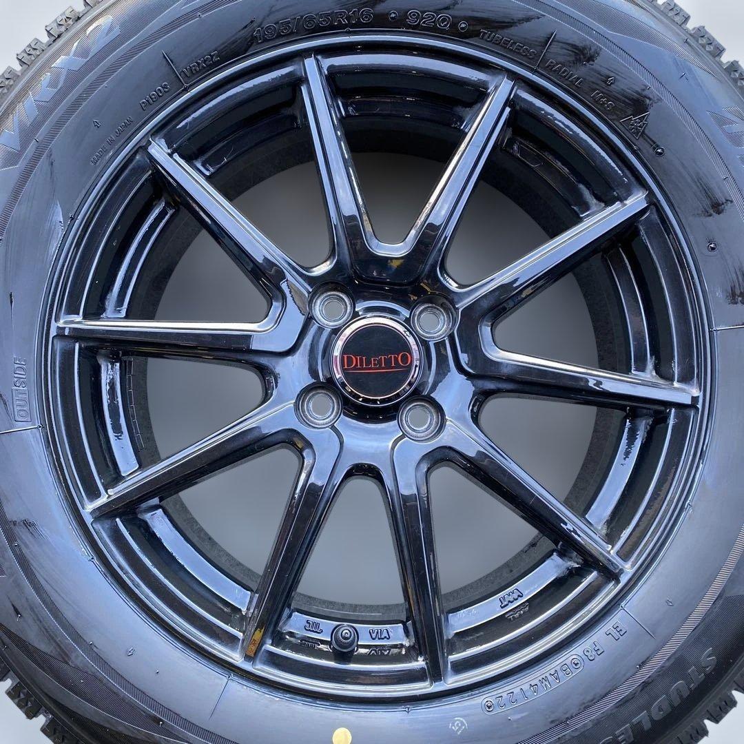 中古バリ溝ブリヂストンスタッドレスセット195/65R16 ライズ、ロッキー