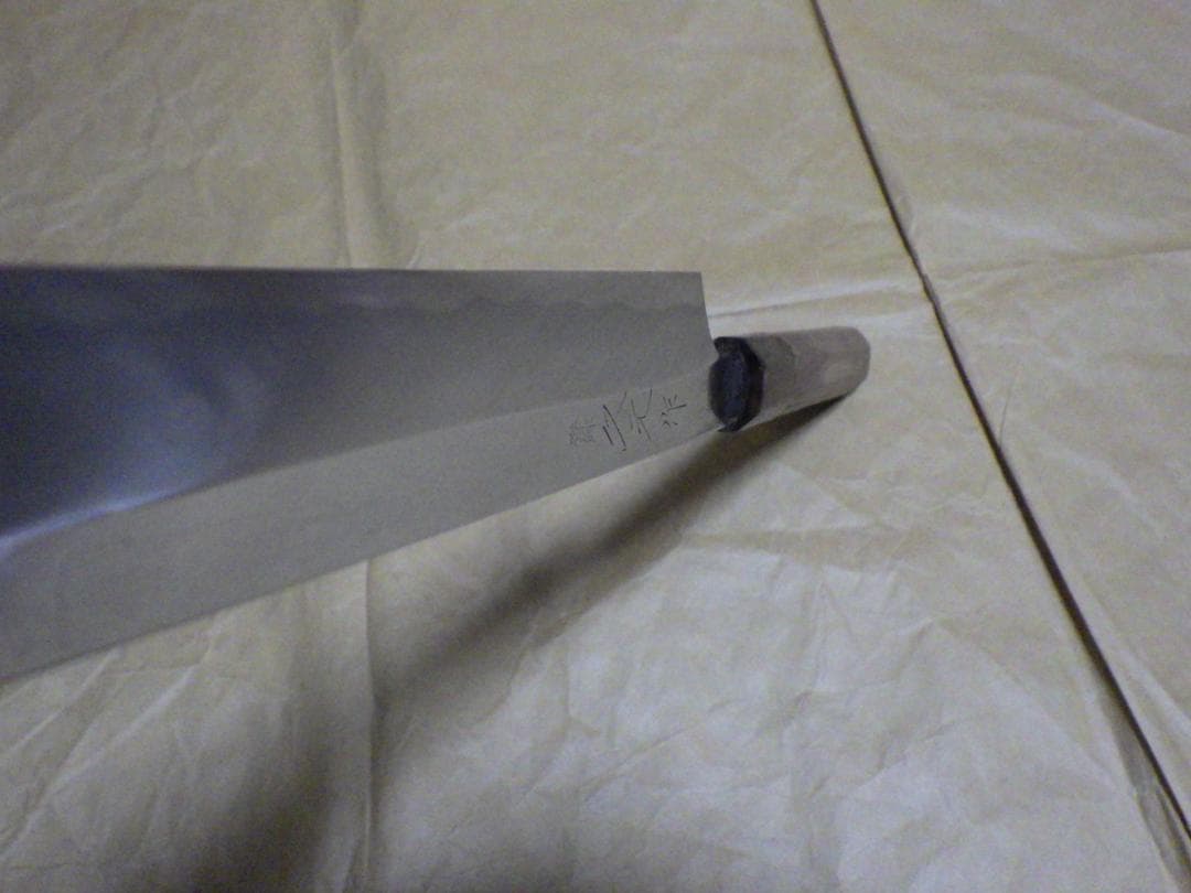 で*ん様 東京/久元作★柳刃包丁尺寸290ｍｍマチ/水牛八角柄★手研ぎ済み★12