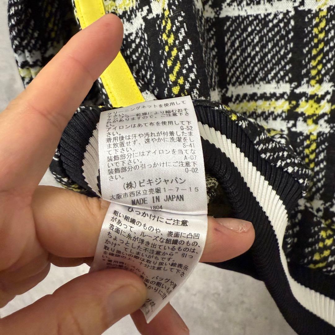 # archivio アルチビオ　ハイネックニット　チェック　ゴルフウェア