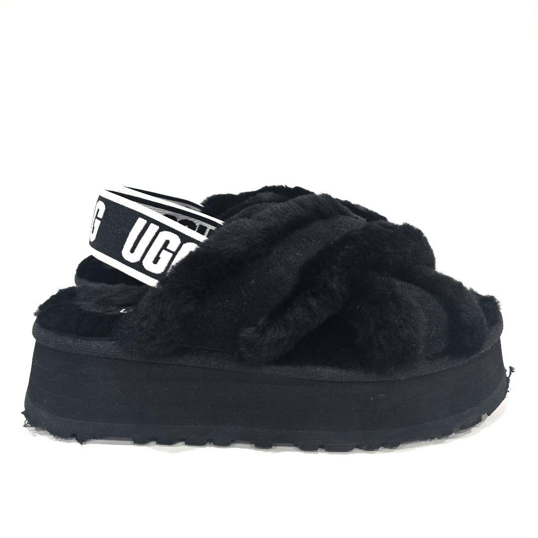 UGG アグ ファーサンダル ディスコ クロス スライド 厚底サンダル 22cm