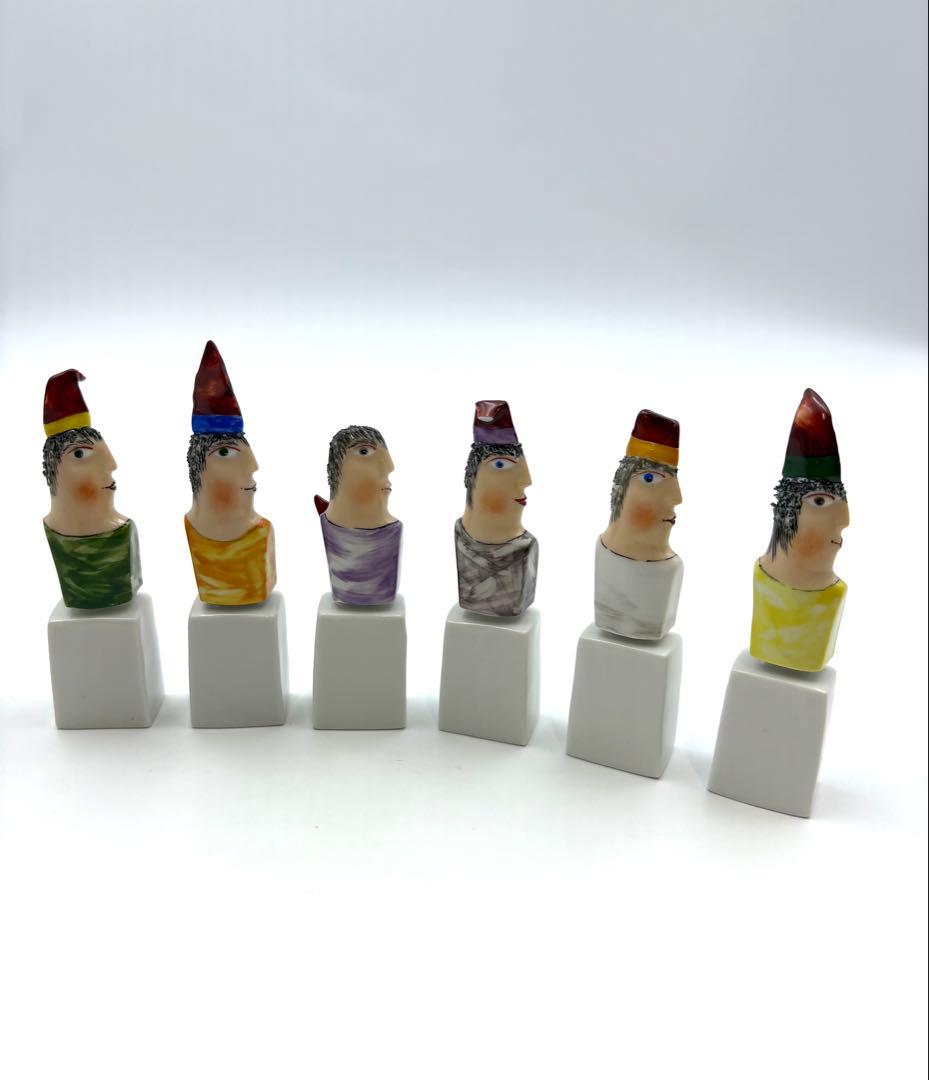 希少　マイセン オルフ・フィーバー　劇場　人形　ドワーフ6人衆　双剣マーク　6体