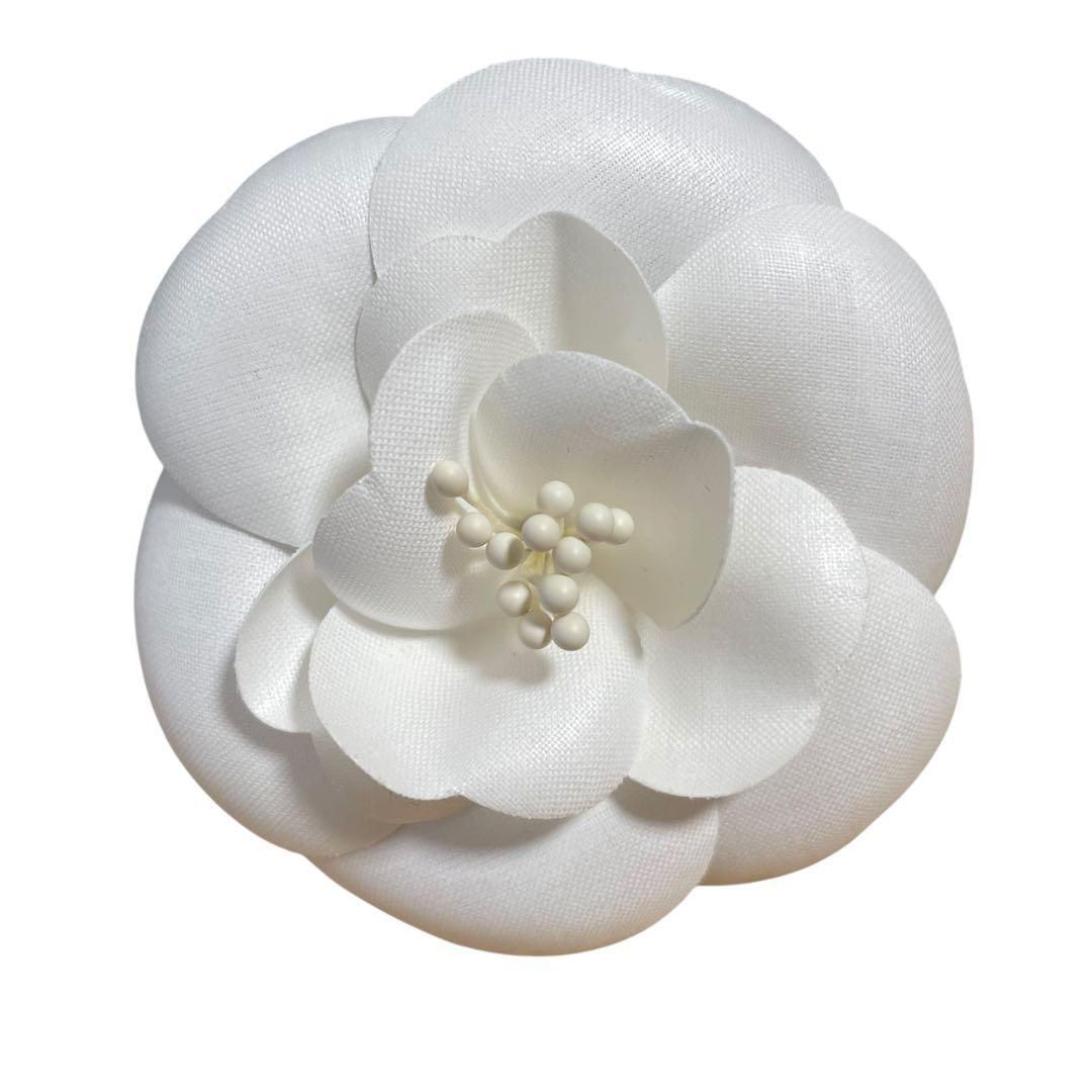 未使用級✨CHANEL シャネル カメリア ブローチ コサージュ フラワー 白