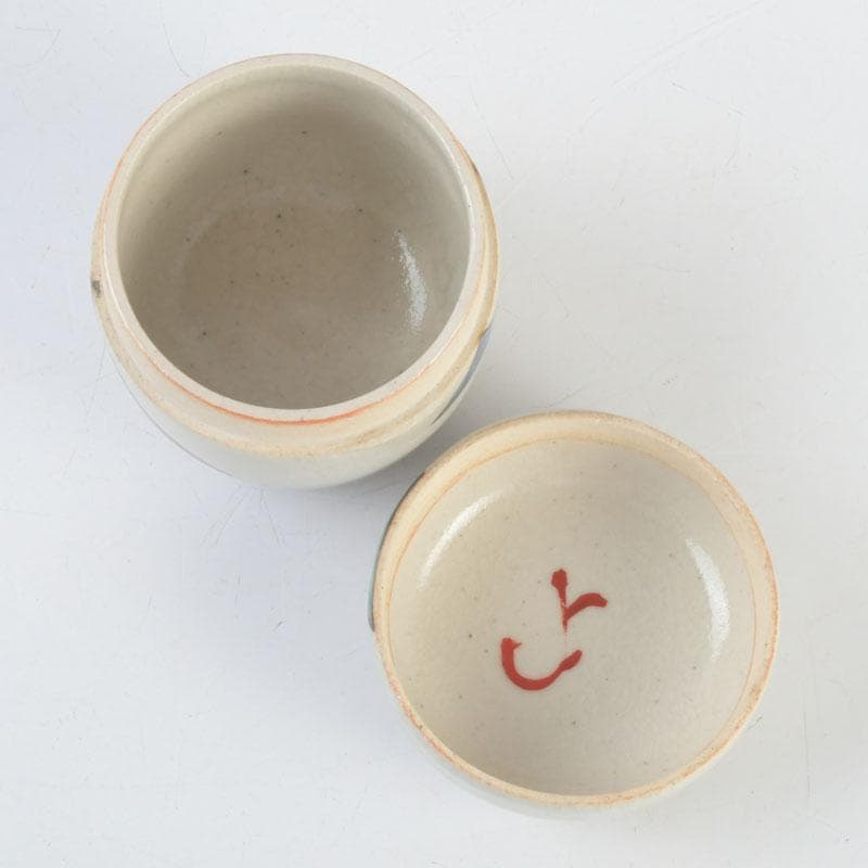 ワンコせんせ　茶道具　真葛焼　色絵　棗　久田宗也極め箱　M　9547