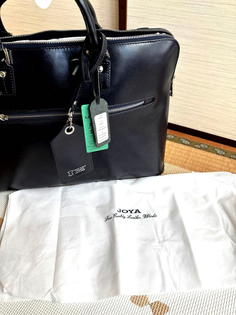 【新品】ビジネスバッグ【JOYA】ネイビー　牛革　未使用