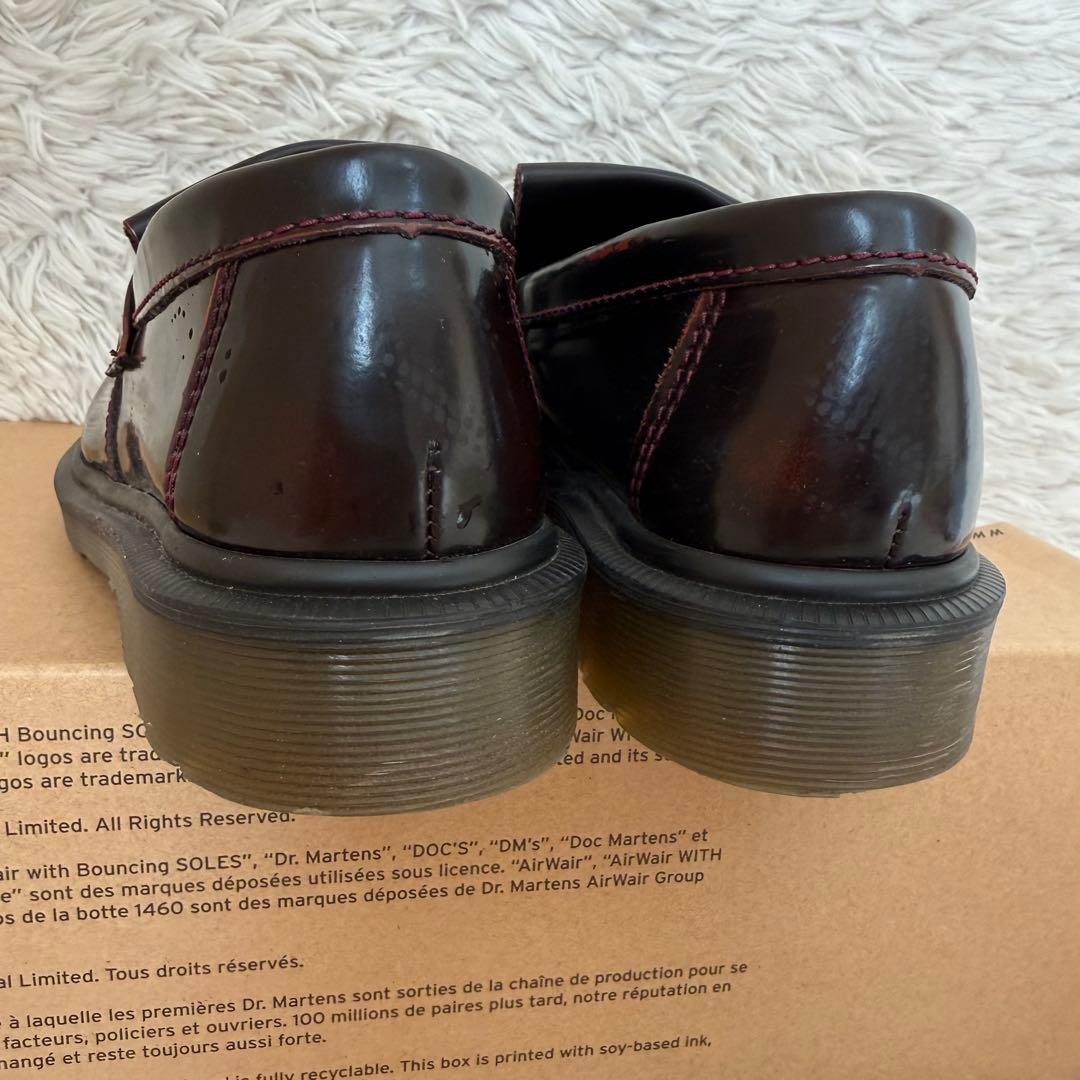 Dr.Martens バーガンディ タッセル付きレザー ローファー UK3