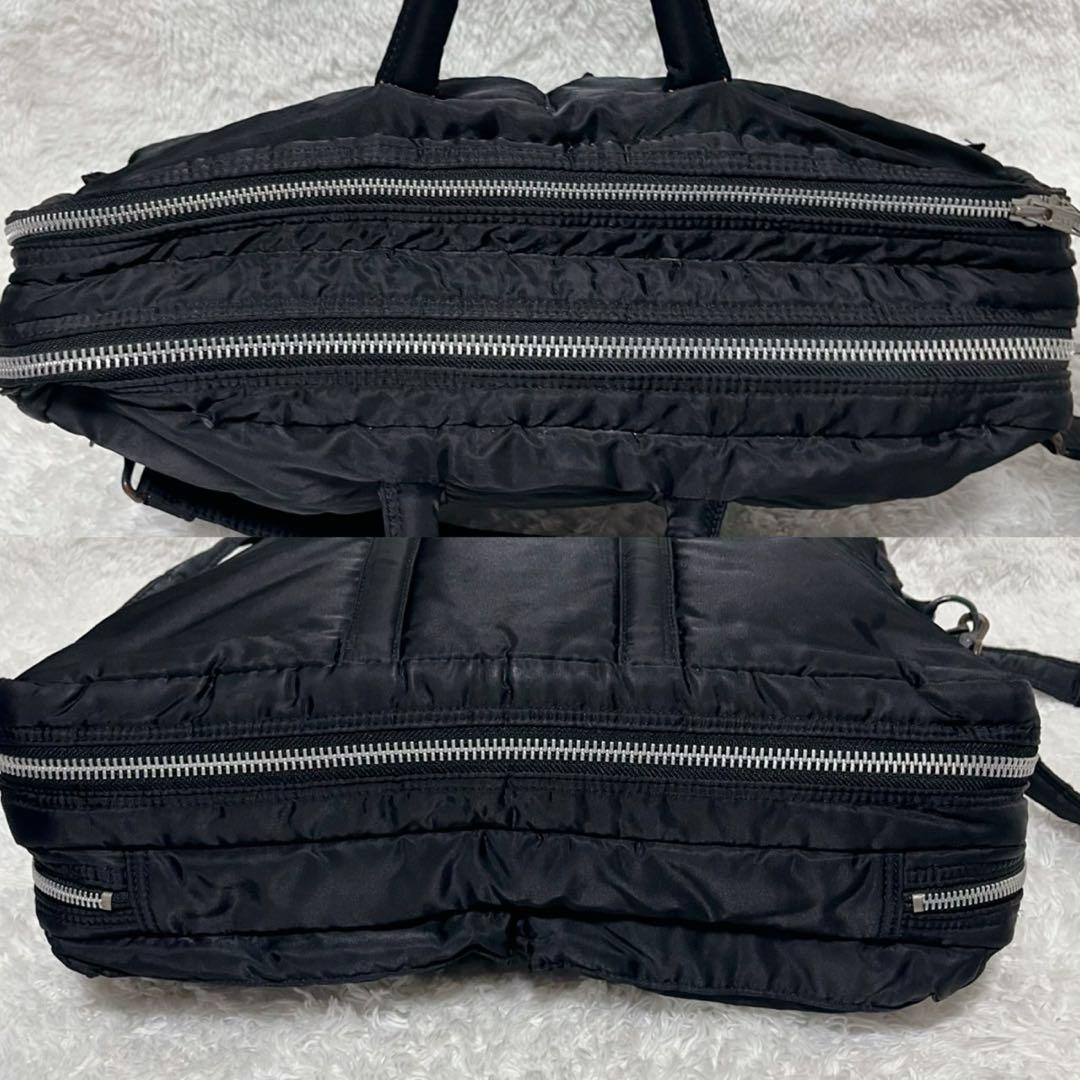 【美品】PORTER タンカー　2層　マチ拡張　ブリーフケース　ブラック