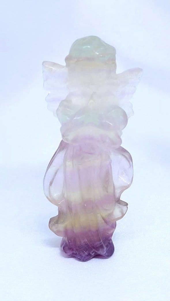 キャンディ フローライト　天使　（大）②　エンジェル　置物　カービング