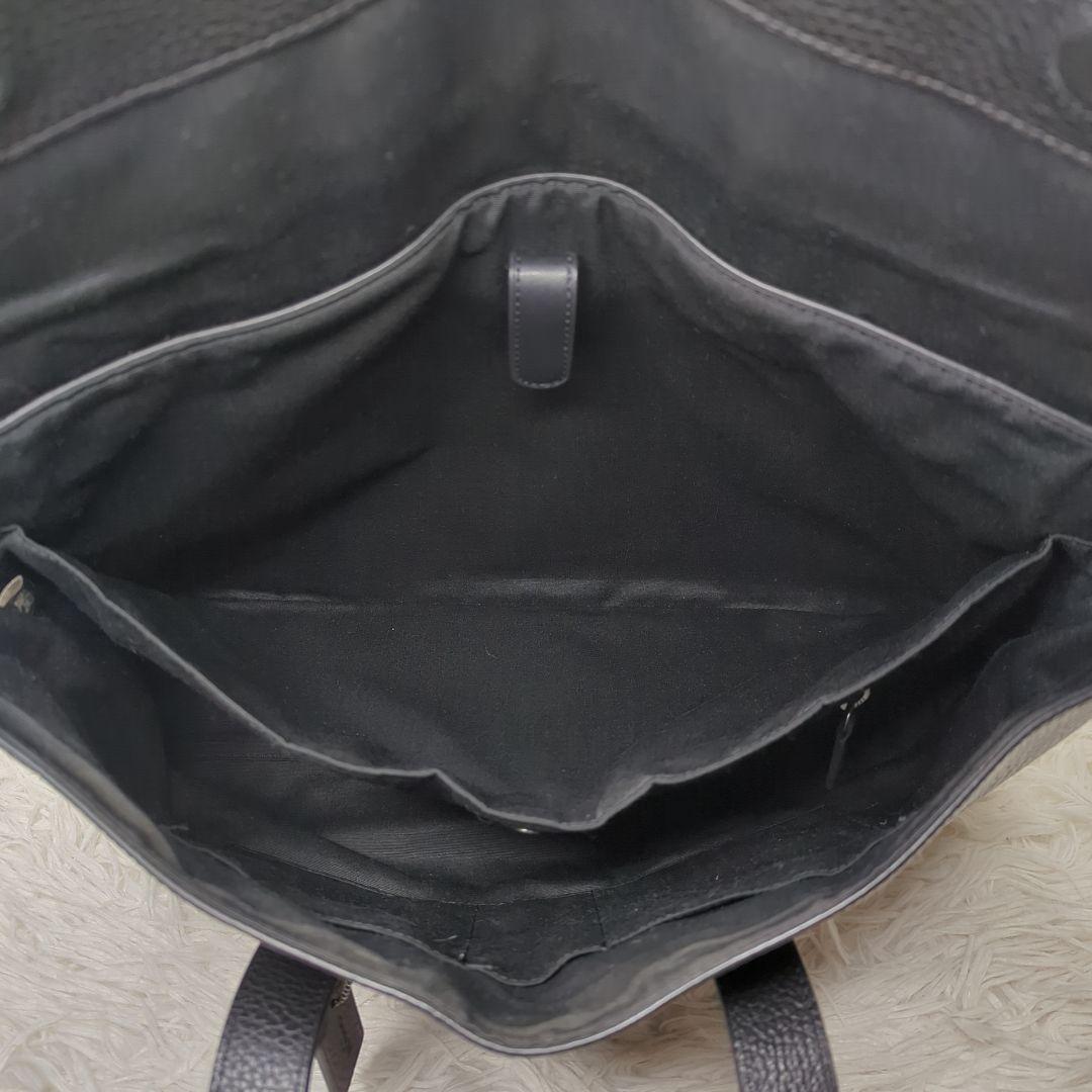 美品✨コーチ ハミルトン ブリーフケース シボ革 黒 A4可 多収納 75757
