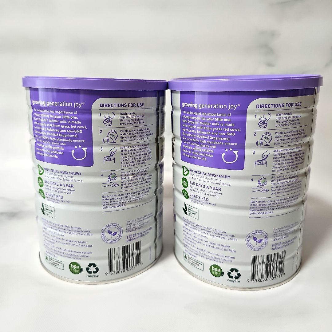 Bubs Organic　粉ミルク ステップ3(12ヶ月~36ヶ月)　2缶