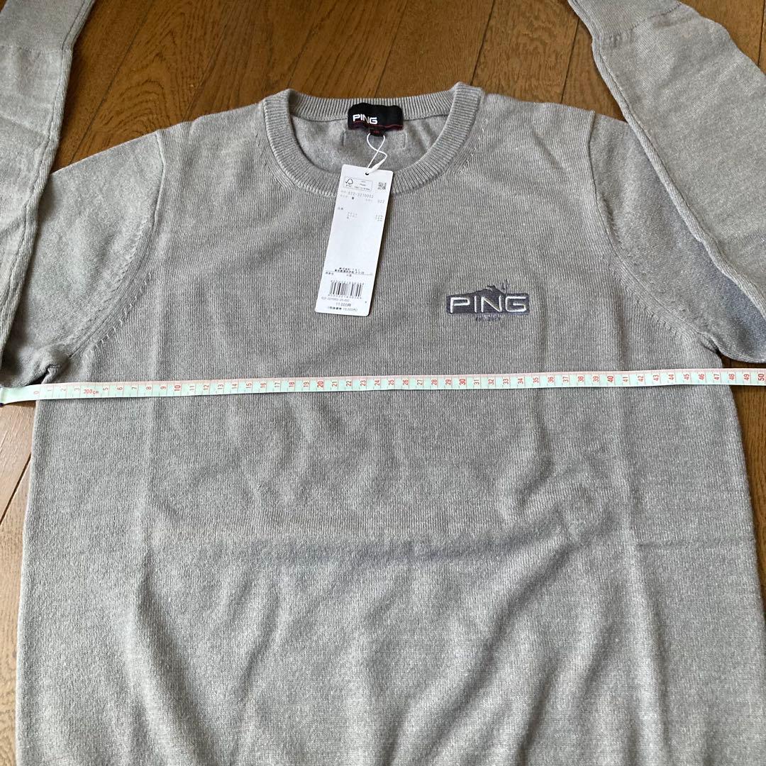 新品 PING ピン　セットアップ　ウール混セーター　スカート 上下セット M