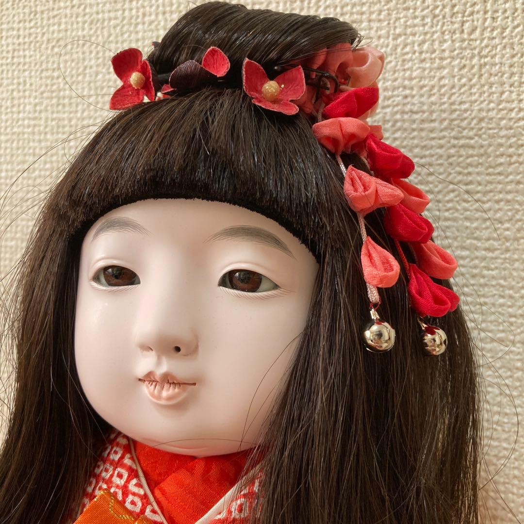 週末のみ大値下げ　お座り市松人形　東光作　着せ替え可能　縮緬和服　傷なし