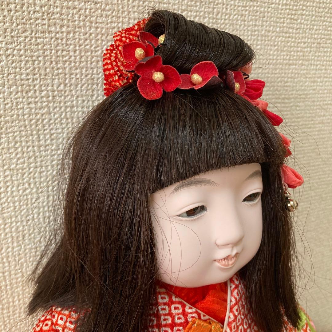 週末のみ大値下げ　お座り市松人形　東光作　着せ替え可能　縮緬和服　傷なし