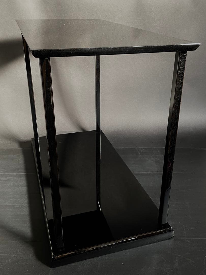【美品】「母」輪島塗 真台子 塗師 吉端 峰彩 共箱 栞 茶道具 （Fい）