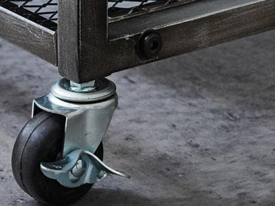 キャスター付   作業台 アイアン コンソールテーブル 幅115 高さ85cm